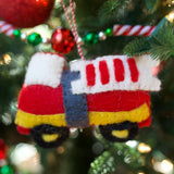 Firetruck Felt Ornament