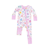 Easter Bunnies Zipper Romper - Pink