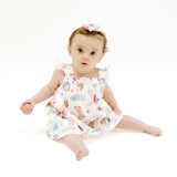 Cowboy Boots Sundress + Bloomers - Pink