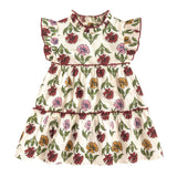 Multi-Floral Ruffle Dress
