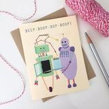Robots and Cake Birthday Card