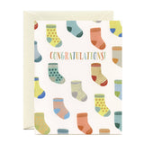 Baby Socks Congratulations Card