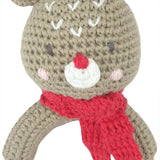 Crochet Reindeer Ring Rattle