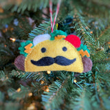 Taco Man Felt Ornament
