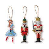 Nutcracker Set of 3 Felt Ornaments