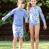 Long Sleeve Rash Guard - Periwinkle Blue