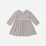 Long Sleeve Baby Dress - Vintage Stripe