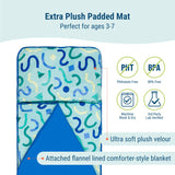 Confetti Blue Plush Nap Mat