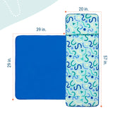 Confetti Blue Plush Nap Mat