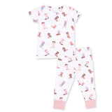 Buckarette Boots Short Sleeve Loungewear Set