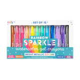 Rainbow Sparkle Watercolor Gel Crayons Set