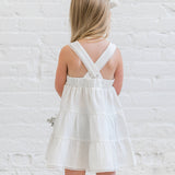 Zoey Seersucker Tiered Dress - Coconut