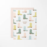 Howdy Baby Cowboy Boots Card