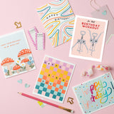 Color Block Letters Birthday Card