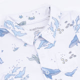 Watercolor Blue Whales Polo Shortie