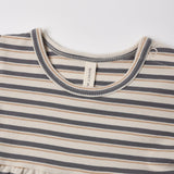 Long Sleeve Baby Dress - Vintage Stripe