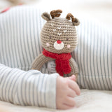 Crochet Reindeer Ring Rattle