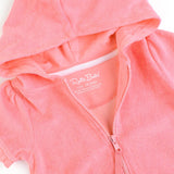 Terry Full-Zip Cover Up - Bubblegum Pink