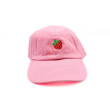 Tiny Strawberry Baseball Hat - Light Pink