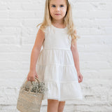 Zoey Seersucker Tiered Dress - Coconut