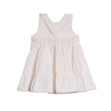 Zoey Seersucker Tiered Dress - Coconut