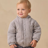 Hooded Woven Jacket - Midnight Gingham