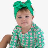 Swim + Active Bow Headband - Bright Green