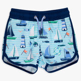 Performance Hybrid Dolphin Swim Trunks -  Blue Sweet Sails