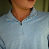 Light Blue Quarter Zip Pullover