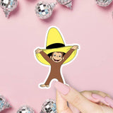 Curious George in Yellow Hat Sticker
