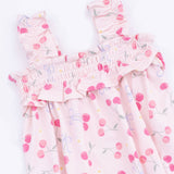 Sweet Bow Cherries Ruffly Strap Bubble