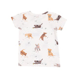 Watercolor Puppies Loungewear Short Set