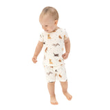 Watercolor Puppies Loungewear Short Set