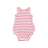 Stripe Vintage Red Ruffle Tank Bubble