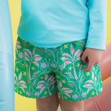 Performance Hybrid Swim Trunks - Coconut Cabana