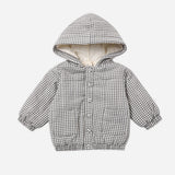 Hooded Woven Jacket - Midnight Gingham