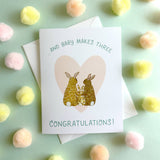 Bunny Makes Three Baby Card