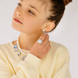 Pearled Gem Necklace Set