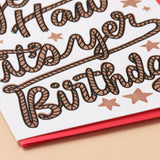 Yee Haw Rope Birthday Letterpress Greeting Card