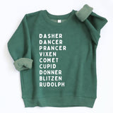 Reindeer Names Toddler Graphic Sweatshirt