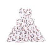 Cowgirl Boots Ruffle Smocked Top Set