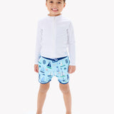 Performance Hybrid Dolphin Swim Trunks -  Blue Sweet Sails