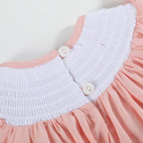 Light Pink Easter Smocked Flutter Romper