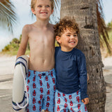 Long Sleeve Rash Guard - Navy