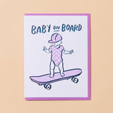Baby on Board Skateboard Card