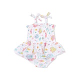 Sunny Coral Reef Fish Smocked Bubble with Skirt