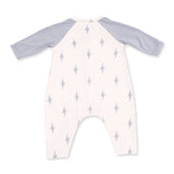 Lightning Bolt Long Sleeve Raglan Henley Romper