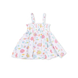 Sunny Coral Reef Fish Smocked Top + Bike Short
