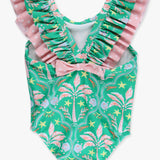 Bow Back One Piece Swimsuit - Coconut Cabana