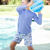 Long Sleeve Rash Guard - Periwinkle Blue